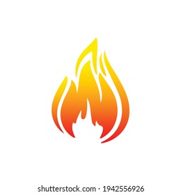 Fire flame Logo Template vector icon Oil, gas and energy logo concept