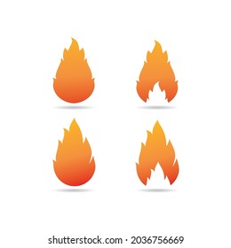 Fire flame Logo Template vector icon Oil, gas and energy logo concept