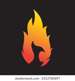 Fire flame Logo Template vector icon Oil, gas and energy logo concept
