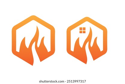 Fire flame Logo Template vector illustration design