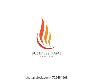 Fire flame Logo Template vector icon Oil, gas and energy logo concept