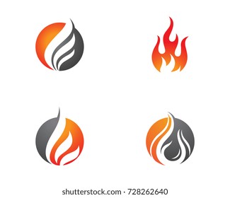 Fire flame Logo Template vector icon