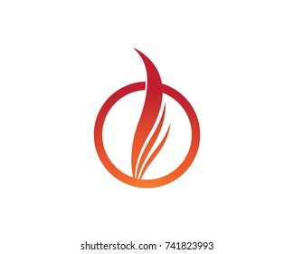 Fire flame Logo Template vector icon Oil, gas and energy logo concept