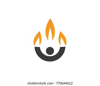 Fire flame Logo Template vector icon Oil, gas and energy logo concept