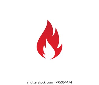 Fire flame Logo Template vector icon Oil, gas and energy logo concept
