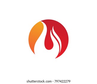 Fire flame Logo Template vector icon Oil, gas and energy logo concept