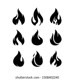 fire and flame logo vector