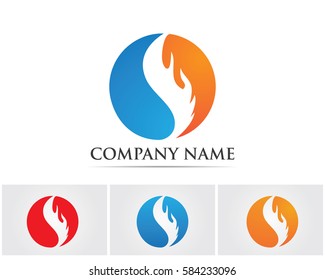 Fire flame logo vector