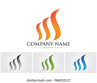 Fire flame logo vector