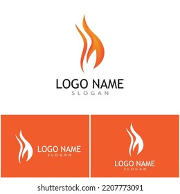 Fire flame Logo vector concept design