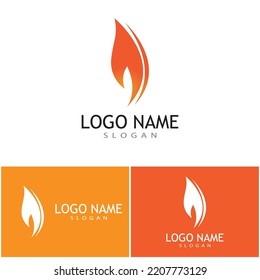 Fire flame Logo vector concept design