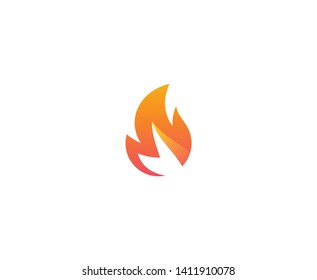 Fire flame logo vector icon 