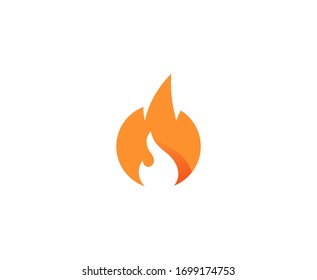 Fire flame logo vector icon 