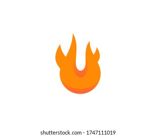 Fire flame logo vector icon 