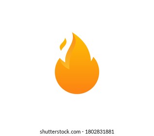 Fire flame logo vector icon 