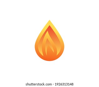 Fire flame logo vector icon 
