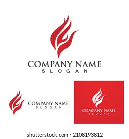 Fire with flame  Logo  Vector icon illustration 