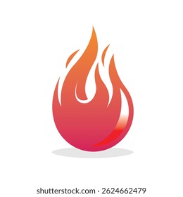 Fire flame logo vector icon symbol	