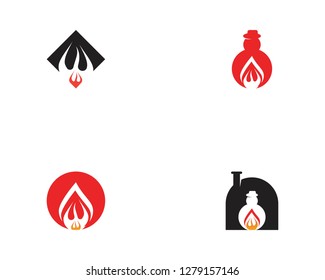 Fire flame logo vector illustration