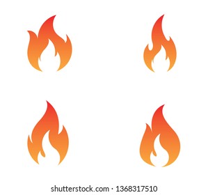 Fire Flame Logo Vector Illustration Design Template