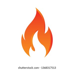 Fire flame logo vector illustration design template