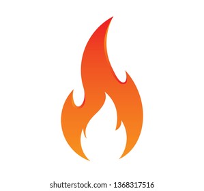 Fire flame logo vector illustration design template