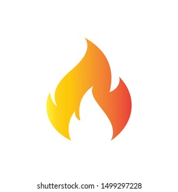 Fire flame logo vector illustration design template. vector fire flames sign illustration isolated. fire icon