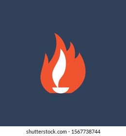 Fire flame logo vector illustration design template