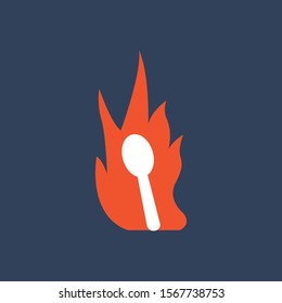 Fire flame logo vector illustration design template