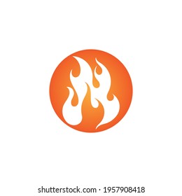 Fire flame logo vector illustration design template