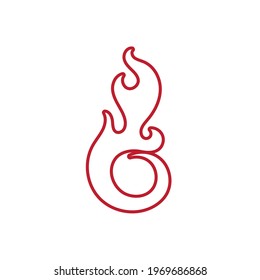 Fire flame logo vector illustration design template