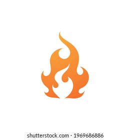 Fire flame logo vector illustration design template