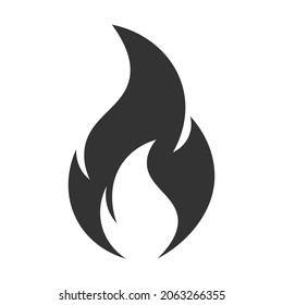 Fire flame logo vector illustration design template. Fire flame icon on a white background. Symbol of heat, fire, danger