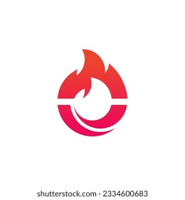 Fire flame logo vector illustration design template. vector fire flames sign illustration isolated. fire icon