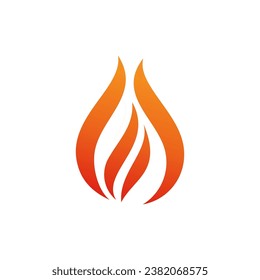 Plantilla de diseño de ilustración vectorial del logotipo de llama de fuego. ilustración del signo de las llamas de fuego vectoriales aisladas. icono de encendido	