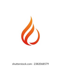 Plantilla de diseño de ilustración vectorial del logotipo de llama de fuego. ilustración del signo de las llamas de fuego vectoriales aisladas. icono de encendido	