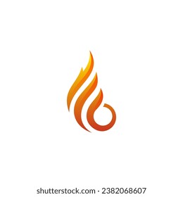 Plantilla de diseño de ilustración vectorial del logotipo de llama de fuego. ilustración del signo de las llamas de fuego vectoriales aisladas. icono de encendido	