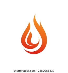 Fire flame logo vector illustration design template. vector fire flames sign illustration isolated. fire icon	