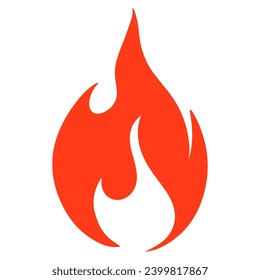 Fire flame logo vector illustration.