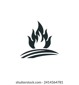 fire flame logo vector illustration template design
