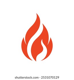 Plantilla de diseño de Ilustración vectorial de logotipo de llama de fuego. Ilustración de signo de llama de fuego de Vector aislado. icono de fuego