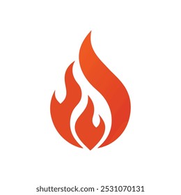 Plantilla de diseño de Ilustración vectorial de logotipo de llama de fuego. Ilustración de signo de llama de fuego de Vector aislado. icono de fuego
