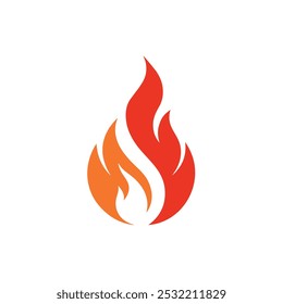 Plantilla de diseño de Ilustración vectorial de logotipo de llama de fuego. Ilustración de signo de llama de fuego de Vector aislado. icono de fuego