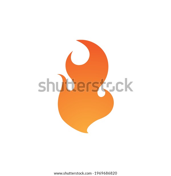 Fire flame\
logo vector illustration design\
template