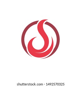 Fire flame logo vector ilustration
