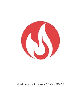 Fire flame logo vector ilustration