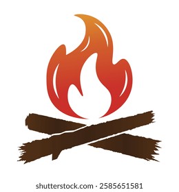 Fire flame logo vector isolated on white background. Fire logo icon design template. Hot icon vector illustration. 
