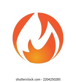 Fire flame Logo vector, Oil, gas and energy logo concept