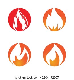Fire flame Logo vector, Oil, gas and energy logo concept