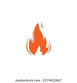 Fire flame Logo vector Oil, gas and energy logo flat design